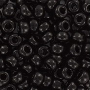 Miyuki rocailles kralen 6/0 - Opaque black 6-401